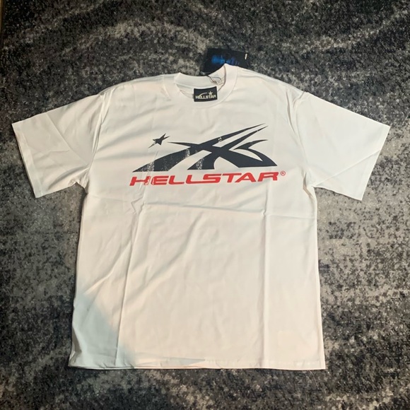 Hellstar Capsule 10 Big Logo White & Red T-Shirt Men’s Size Large - Picture 1 of 2